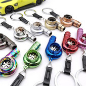 Turbo atslēgu piekariņš ar reālu skaņu cinka sakausējuma turbo atslēgu piekariņš ar skaņas uzmavas gultni, griežams atslēgu piekariņš auto piederumiem S662