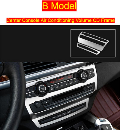 Autó Styling belső Gombok panel keret Dekorációs Borítók Kárpitos Matricák BMW x5 x6 e70 e71 rozsdamentes acél Autó tartozékok