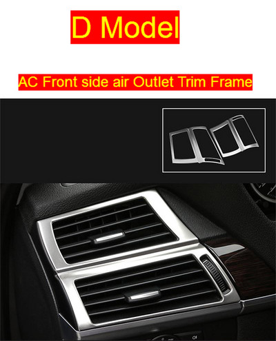 Autó Styling belső Gombok panel keret Dekorációs Borítók Kárpitos Matricák BMW x5 x6 e70 e71 rozsdamentes acél Autó tartozékok