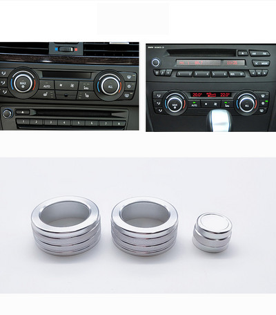 Αυτοκόλλητο για το εσωτερικό στυλ αυτοκινήτου BMW E90 3 Series 2005-2013 Καλύμματα κουμπιού ήχου κλιματισμού αυτοκινήτου Κάλυμμα διακόσμησης εσωτερικού χώρου