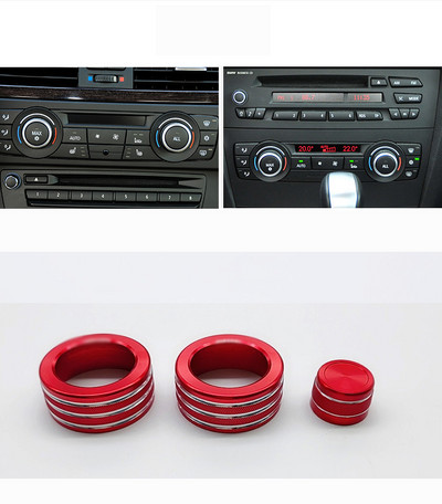 Αυτοκόλλητο για το εσωτερικό στυλ αυτοκινήτου BMW E90 3 Series 2005-2013 Καλύμματα κουμπιού ήχου κλιματισμού αυτοκινήτου Κάλυμμα διακόσμησης εσωτερικού χώρου