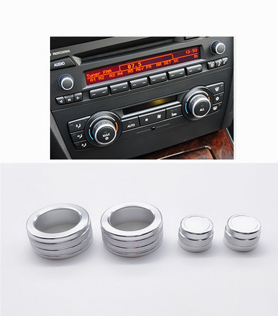 Αυτοκόλλητο για το εσωτερικό στυλ αυτοκινήτου BMW E90 3 Series 2005-2013 Καλύμματα κουμπιού ήχου κλιματισμού αυτοκινήτου Κάλυμμα διακόσμησης εσωτερικού χώρου