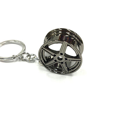 Višestilski kreativni poklon Privjesak za ključeve od legure automobila s crvenim kočionim diskom Privjesak od gumene gume Automatski privjesak za ključeve poklon za ljubitelje automobila