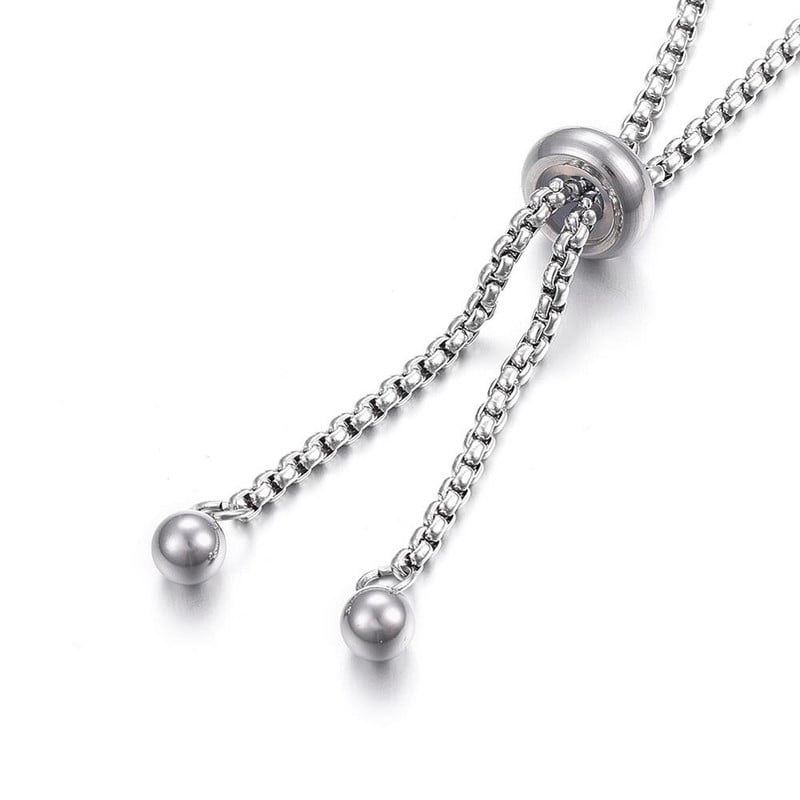 10 db állítható rozsdamentes acél csúszka karkötő Charms Links csúszó hosszabbító lánc női barkácsolás ékszerkészítési kiegészítők 24cm