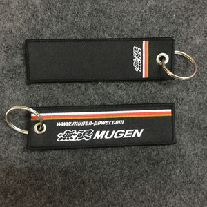 JDM Racing Rock Fashion Ετικέτες Μπρελόκ Ορθογώνιο πολυεστέρα Κέντημα μοτοσικλέτας μπρελόκ αξεσουάρ αυτοκινήτου