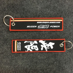 JDM Racing Rock Fashion Ετικέτες Μπρελόκ Ορθογώνιο πολυεστέρα Κέντημα μοτοσικλέτας μπρελόκ αξεσουάρ αυτοκινήτου