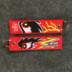 JDM Racing Rock Fashion Ετικέτες Μπρελόκ Ορθογώνιο πολυεστέρα Κέντημα μοτοσικλέτας μπρελόκ αξεσουάρ αυτοκινήτου