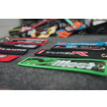JDM Racing Rock Fashion етикети ключодържател правоъгълник полиестер бродерия мотоциклет авто ключодържател автомобилни аксесоари