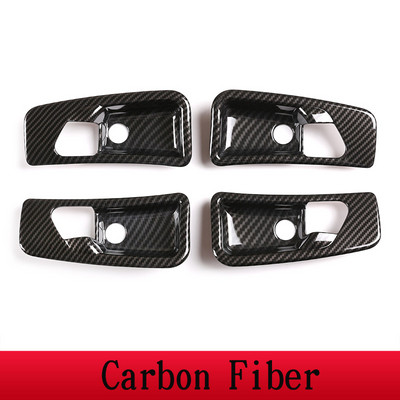 Pentru MercedesBenz G Class W463 07-18 ABS argintiu/fibră de carbon mașină interior mâner ușii bol decorare capac autocolante accesorii auto