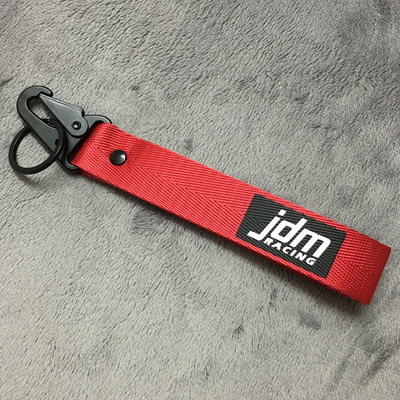 Red JDM Racing keyring Tags JDM keytags keychain Auto Car keychain car drift Key Phone Holder Quick Release Drift Car enthusiast