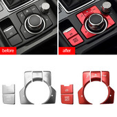 7 DB Alumínium elektronikus rögzítőfék automata rögzítő gomb fedél CX-5 Mazda3 AXELA MAZDA6 ATENZA CX-3 CX-4 CAR STYING