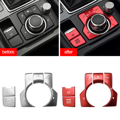7 bucăți din aluminiu frână de parcare electronică capac buton parcare automată pentru CX-5 Mazda3 AXELA MAZDA6 ATENZA CX-3 CX-4 STYING AUTO