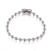 50 kom 304 kuglica od nehrđajućeg čelika Lanci s perlama Lanci za oznake za DIY nakit Nalaz Privjesak za ključeve Privjesak za lutke Konektor za naljepnice 102 mm