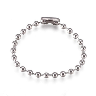 50 kom 304 kuglica od nehrđajućeg čelika Lanci s perlama Lanci za oznake za DIY nakit Nalaz Privjesak za ključeve Privjesak za lutke Konektor za naljepnice 102 mm