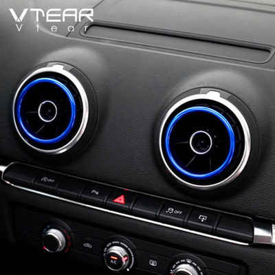 Vtear Audi A3-hoz 8V S3 Q2 levegőkivezető kör burkolat középkonzol AC váz belső kiegészítők díszlécek autóstílus 2013