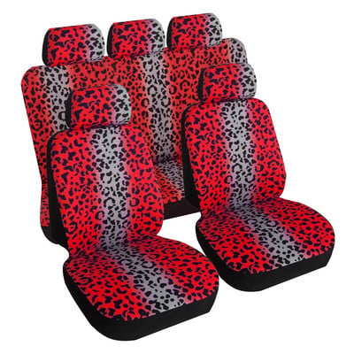 Luxus Leopard Print autósüléshuzat Kényelmes, lélegző anyag Többszínű Leopard Print univerzális üléshuzatvédő