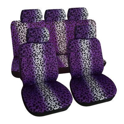Luxus Leopard Print autósüléshuzat Kényelmes, lélegző anyag Többszínű Leopard Print univerzális üléshuzatvédő