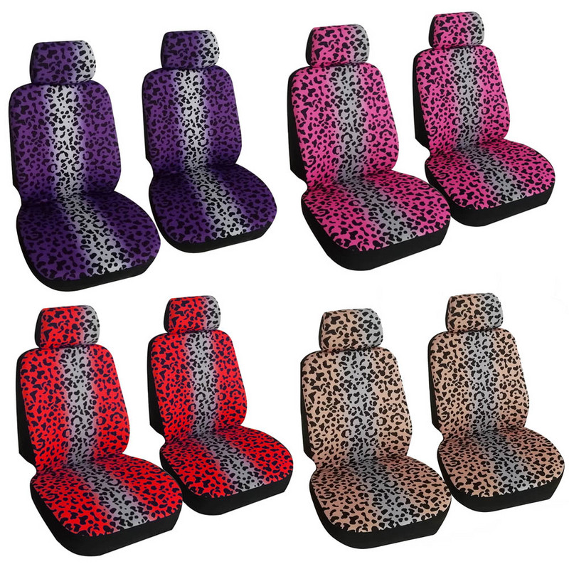 Luxus Leopard Print autósüléshuzat Kényelmes, lélegző anyag Többszínű Leopard Print univerzális üléshuzatvédő
