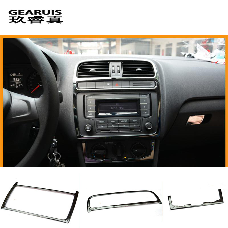 Autóstílus Volkswagen vw POLO-hoz Belső Borító Matrica Kísérlet Légkondicionáló CD kezelőpanel Auto Air Outlet dekoráció