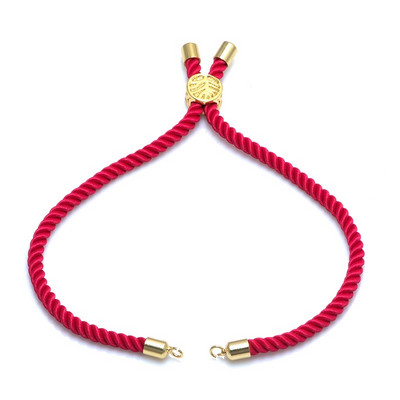 4 Τεμάχια Χονδρική 12 Χρώματα Μαύρο Κόκκινο Σχοινί Ρυθμιζόμενες Αλυσίδες Diy Χειροποίητο Connector Charms Γυναικεία Βραχιόλια Ευρήματα κοσμημάτων