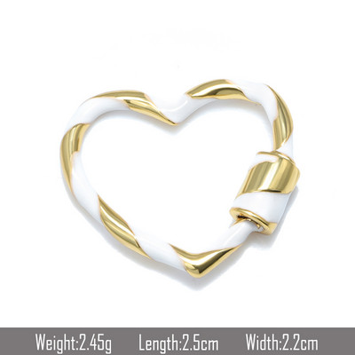 Сърцевидна форма Направи си сам Консумативи за изработка на бижута Цирконови кристали Спирални закопчалки Висулки Аксесоари за изработка на изящни бижута Верижка