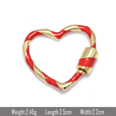 Сърцевидна форма Направи си сам Консумативи за изработка на бижута Цирконови кристали Спирални закопчалки Висулки Аксесоари за изработка на изящни бижута Верижка