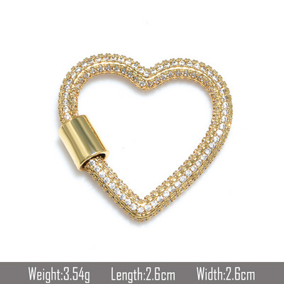 Сърцевидна форма Направи си сам Консумативи за изработка на бижута Цирконови кристали Спирални закопчалки Висулки Аксесоари за изработка на изящни бижута Верижка