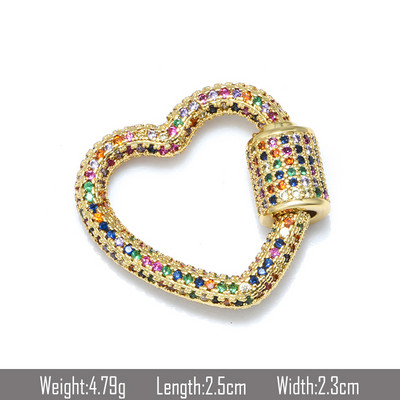 Сърцевидна форма Направи си сам Консумативи за изработка на бижута Цирконови кристали Спирални закопчалки Висулки Аксесоари за изработка на изящни бижута Верижка