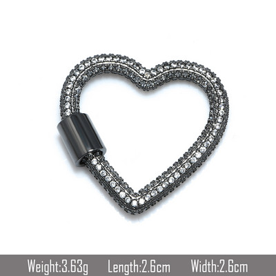 Сърцевидна форма Направи си сам Консумативи за изработка на бижута Цирконови кристали Спирални закопчалки Висулки Аксесоари за изработка на изящни бижута Верижка