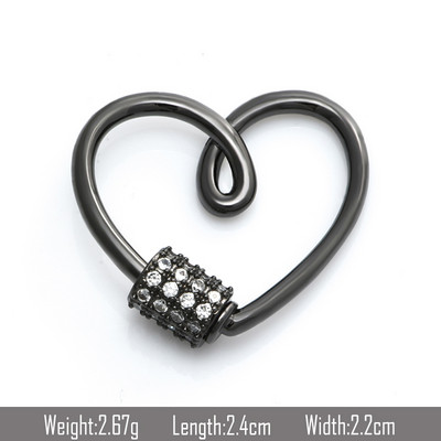 Сърцевидна форма Направи си сам Консумативи за изработка на бижута Цирконови кристали Спирални закопчалки Висулки Аксесоари за изработка на изящни бижута Верижка