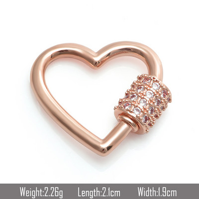 Сърцевидна форма Направи си сам Консумативи за изработка на бижута Цирконови кристали Спирални закопчалки Висулки Аксесоари за изработка на изящни бижута Верижка