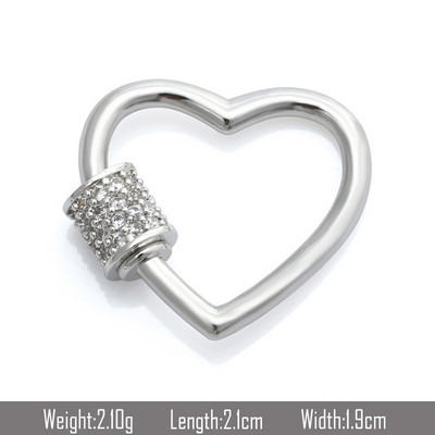 Сърцевидна форма Направи си сам Консумативи за изработка на бижута Цирконови кристали Спирални закопчалки Висулки Аксесоари за изработка на изящни бижута Верижка