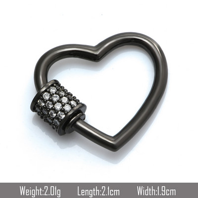 Сърцевидна форма Направи си сам Консумативи за изработка на бижута Цирконови кристали Спирални закопчалки Висулки Аксесоари за изработка на изящни бижута Верижка