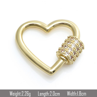 Сърцевидна форма Направи си сам Консумативи за изработка на бижута Цирконови кристали Спирални закопчалки Висулки Аксесоари за изработка на изящни бижута Верижка