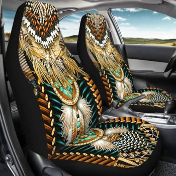 INSTANTARTS Fashion Tribal Navajo Design калъфи за автомобилни седалки за жени Комплект аксесоари за момичета от 2 меки калъфа за предни седалки