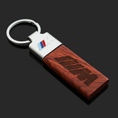 Breloc mașină creativ din lemn de trandafir pentru bmw M pandantiv tricolor 4s magazin accesorii auto unisex cadou de afaceri Ornamente breloc