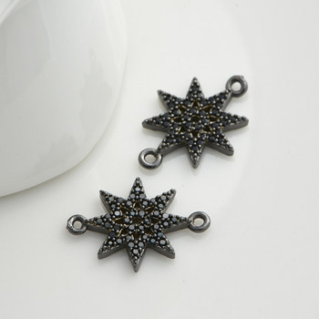 16*12mm Μαύρο κυβικό Zirconia Star Charms Μενταγιόν Αξεσουάρ για DIY χειροποίητα κοσμήματα Βραχιόλι κολιέ κατασκευή