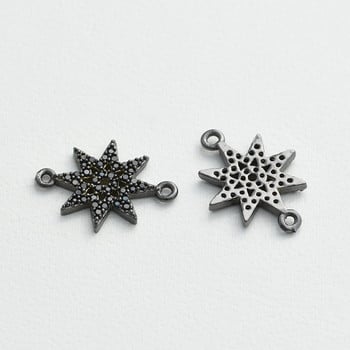 16*12mm Μαύρο κυβικό Zirconia Star Charms Μενταγιόν Αξεσουάρ για DIY χειροποίητα κοσμήματα Βραχιόλι κολιέ κατασκευή