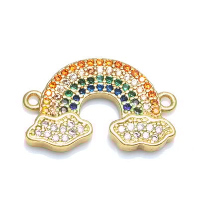 Bakar CZ Infinity Shape 8 slova Charm Connectors Dodaci za žene Narukvica Ogrlica Diy Ručno izrađeni poklon Izrada nakita