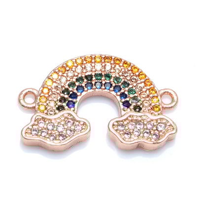 Bakar CZ Infinity Shape 8 slova Charm Connectors Dodaci za žene Narukvica Ogrlica Diy Ručno izrađeni poklon Izrada nakita