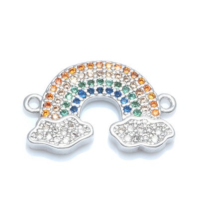 Bakar CZ Infinity Shape 8 slova Charm Connectors Dodaci za žene Narukvica Ogrlica Diy Ručno izrađeni poklon Izrada nakita