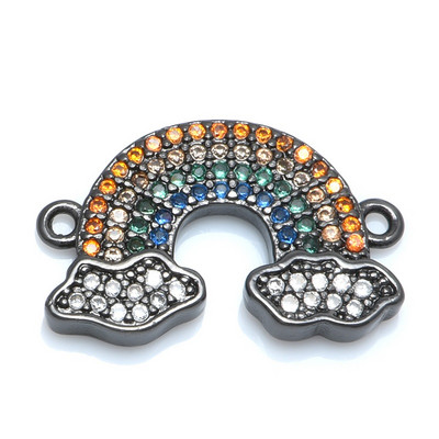 Bakar CZ Infinity Shape 8 slova Charm Connectors Dodaci za žene Narukvica Ogrlica Diy Ručno izrađeni poklon Izrada nakita