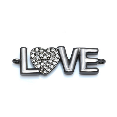 Bakar CZ Infinity Shape 8 slova Charm Connectors Dodaci za žene Narukvica Ogrlica Diy Ručno izrađeni poklon Izrada nakita