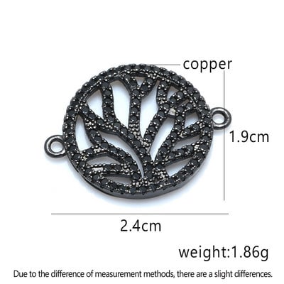 Crno drvo života šarm konektor dodaci za žene DIY nakit nalazi narukvica ogrlica naušnice izrada