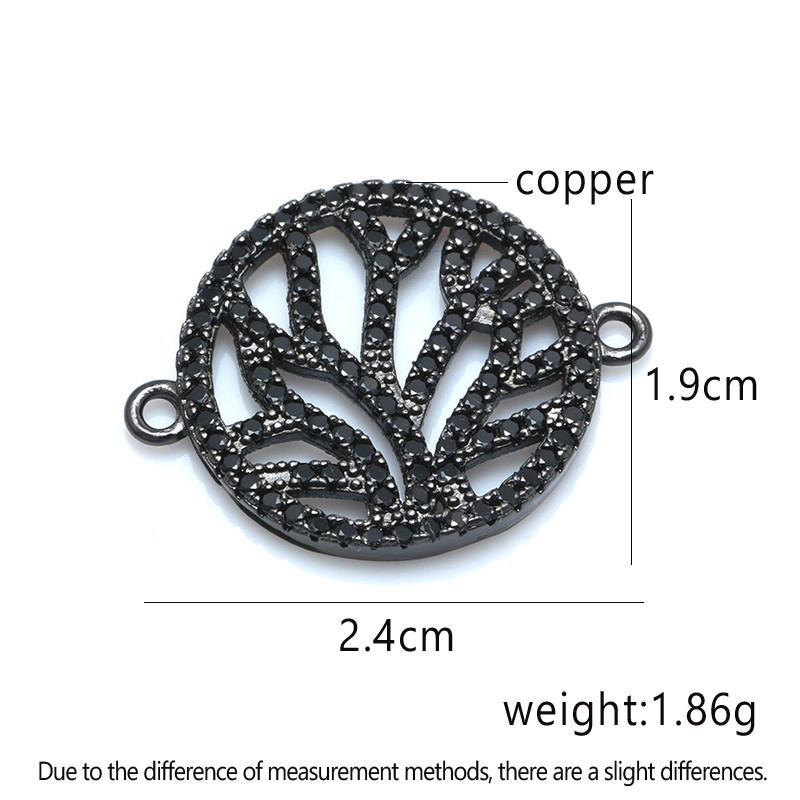 Crno drvo života šarm konektor dodaci za žene DIY nakit nalazi narukvica ogrlica naušnice izrada