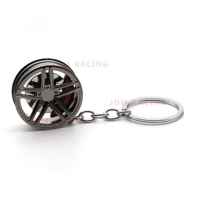 Ρόδα αυτοκινήτου RIM Turbo μπρελόκ μπρελόκ με δίσκους φρένων Μοντέλο ανταλλακτικού αυτοκινήτου από κράμα ψευδαργύρου Μπρελόκ για άνδρες Γυναίκες Υπέροχα δώρα