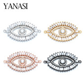 Нов лъскав голям Гърция Evil Eye Charms Конектор Аксесоари за изработка на бижута Гривна Направи си сам Жена Мъж Ръчно изработени бижута Подарък