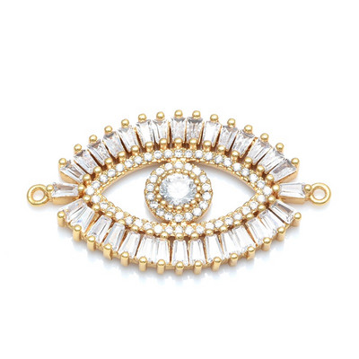 Нов лъскав голям Гърция Evil Eye Charms Конектор Аксесоари за изработка на бижута Гривна Направи си сам Жена Мъж Ръчно изработени бижута Подарък