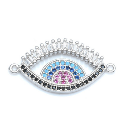 Нов лъскав голям Гърция Evil Eye Charms Конектор Аксесоари за изработка на бижута Гривна Направи си сам Жена Мъж Ръчно изработени бижута Подарък