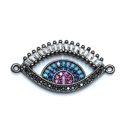 Нов лъскав голям Гърция Evil Eye Charms Конектор Аксесоари за изработка на бижута Гривна Направи си сам Жена Мъж Ръчно изработени бижута Подарък